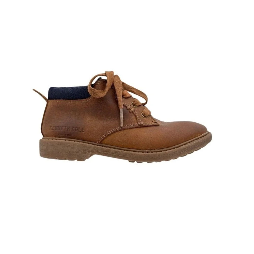 Kenneth Cole Strada Ashton Brown Leather Chukka Boots Boys Youth‎ 12